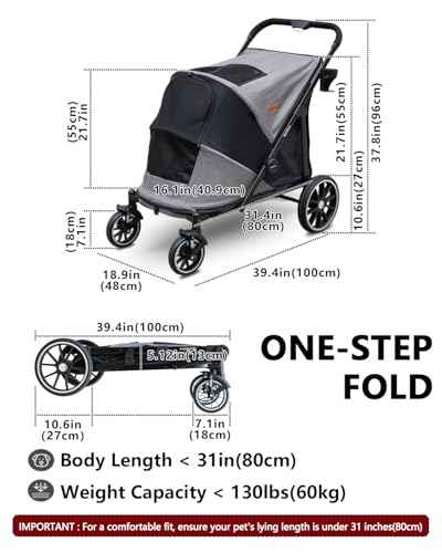 Dog Stroller for Large & Medium Dogs