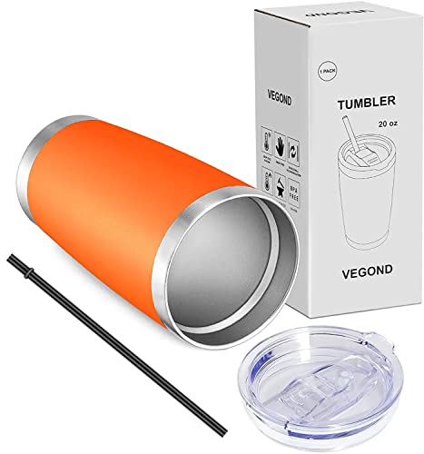 20oz Tumbler with Lid and Straw Stainless Steel Tumbler Cup Vacuum Insulated Double Wall Travel Coffee Mug Powder Coated Coffee Cup