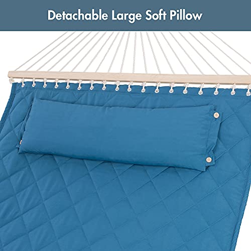Double Hammock with 12 Feet Heavy Duty Steel Stand Combo