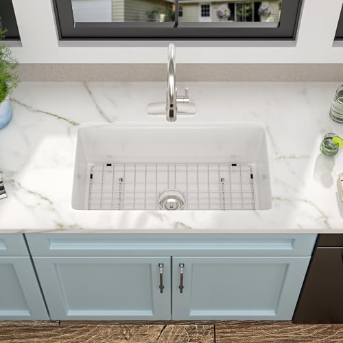 30 White Undermount Sink