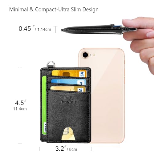 Slim Minimalist Wallet RFID Credit Card Holder for Men