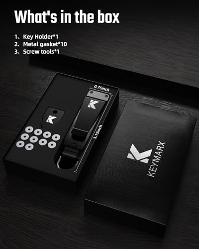 Key Organizer for Men Compact Key Holder Minimalist Key Case Metal Key Chain Key Holder for Keychain Secures 2