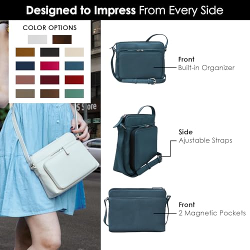 Genuine Soft Leather Crossbody Bags for Women