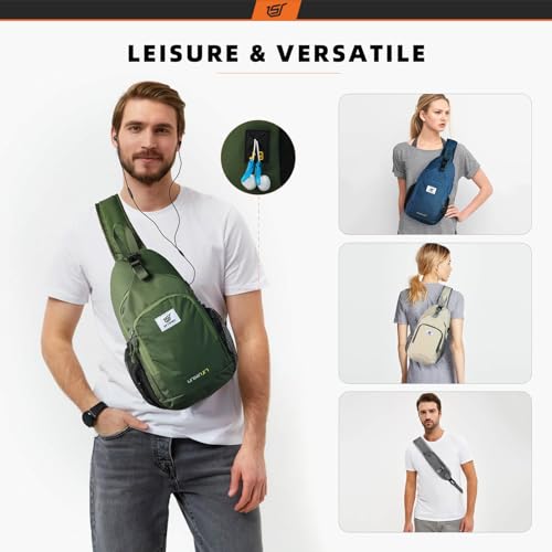 Sling Bag RFID Crossbody Sling Backpack Cross Body Shoulder Bag Travel Hiking Daypack for Women Men