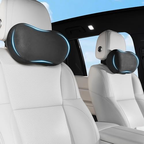 Car Neck Pillow Seat Ergonomic Design Memory Foam (2 Count)