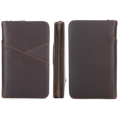 Polare Leather Passport Holder Travel Document Organizer Ticket Holder Case