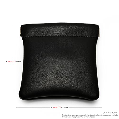 Black PU Leather Jewelry Pouch Portable Travel Jewelry Storage Bag