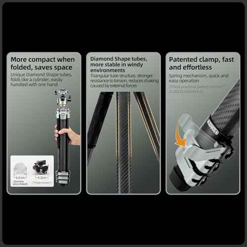 Compact Carbon Fiber Travel Tripod