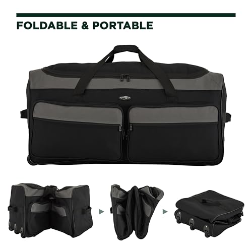 36" Asgard 3 Wheel Rolling Duffel Bag (4 Pieces)