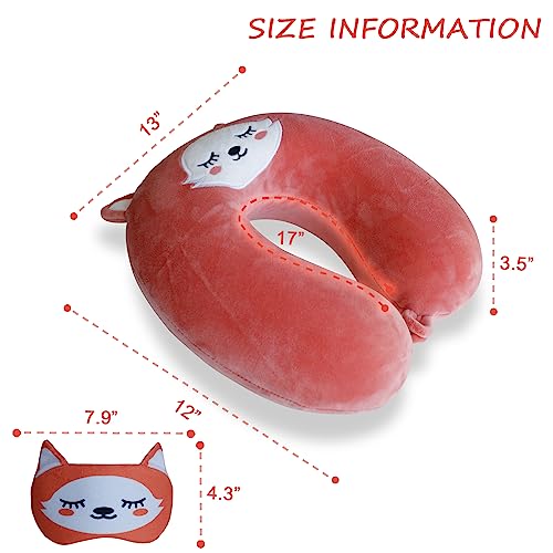 Cartoon Headrest & Neck Pillow for Kids Boys & Girls
