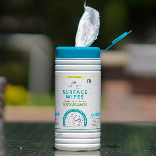 1 Pack Surface Cleaning Wipes with Bleach (75 Count)