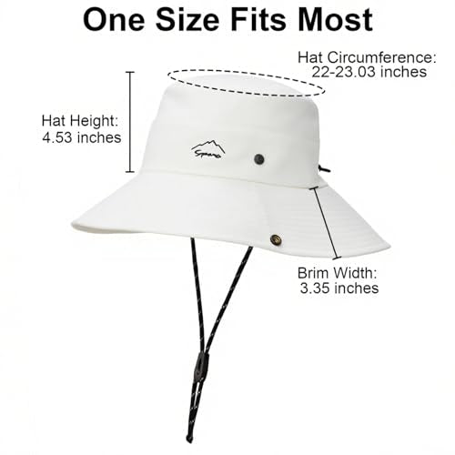Sun Hats for Women Bucket Hat UV Protection Fishing Hat Wide Brim Safari Hats 2 in 1 Zip