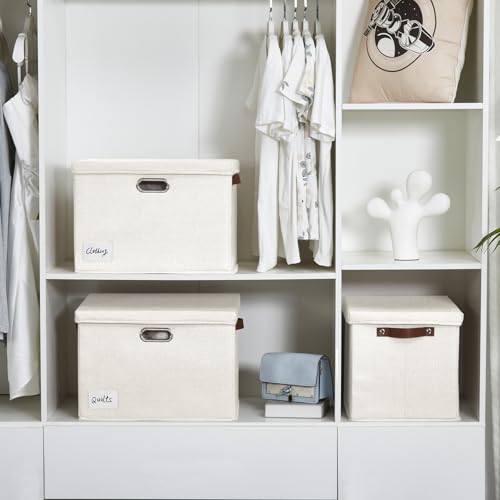 15" Fabric Storage Box with Lids (3 Count)