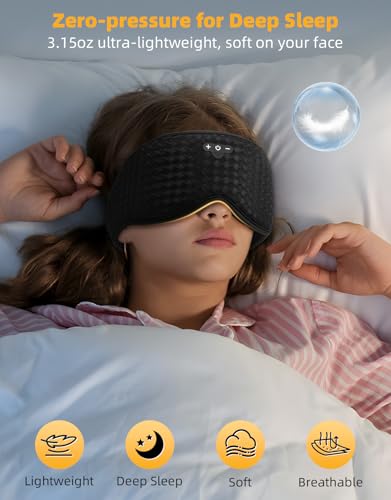 3D Contoured Sleep Mask with Bluetooth Headphones