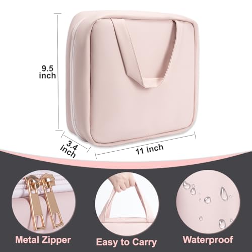 Travel Makeup Bag with LED Lighted Detachable Mirror