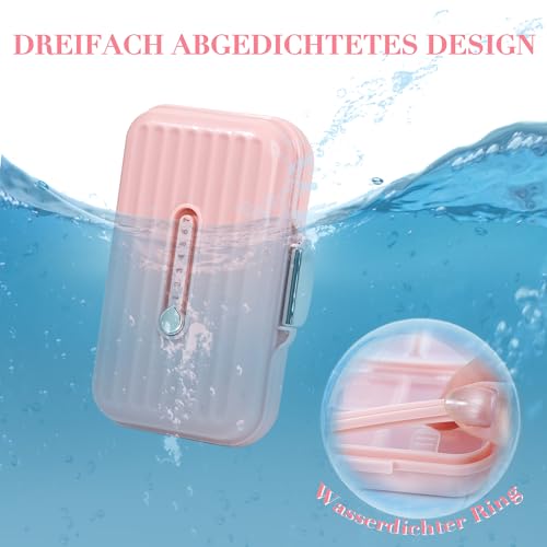 Travel Pill Organizer Box with Medicine Labels