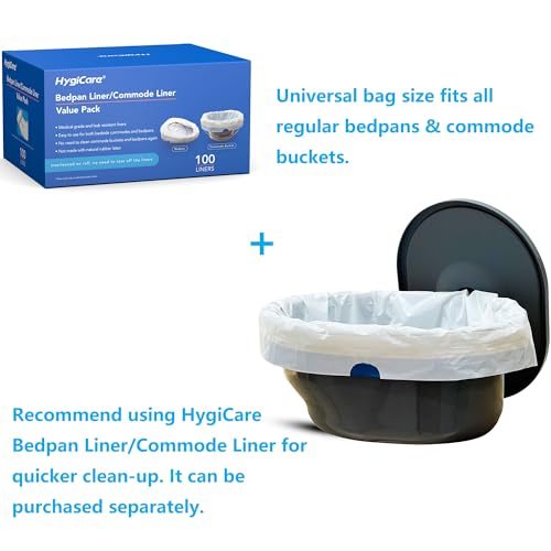 3-in-1 Aluminum Bedside Commode Toilet Shower Chair with Swivel Wheels 6.3 qt Bucket 4 Brake Casters Tool-Free Assembly Support Up to 300 lbs Height Adjustable Lightweight