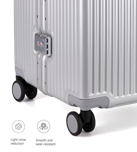 Super Large Aluminum Frame Checked Zipperless Luggage
