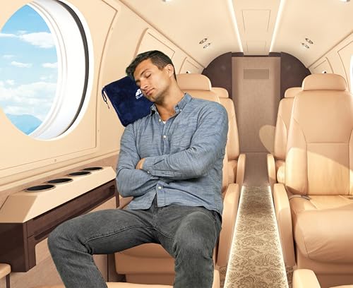 Premium Soft Long Travel Blanket Pillow Airplane