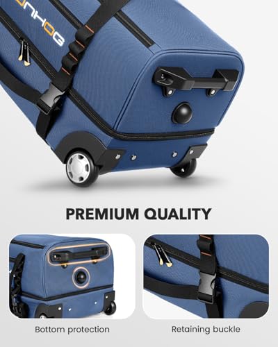 22 Inch Rolling Duffle Bag with Wheels for Men