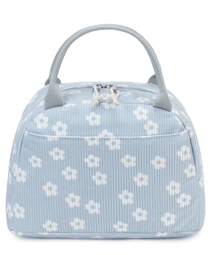 Lunch Bag for Women Men Cute Corduroy Lunch Tote Bags Reusable Insulated Lunch Box Large Capacity Reusable Insulated Cooler for Work Picnic or Travel