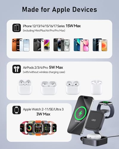 3 in 1 Wireless Charging Station for Apple Devices