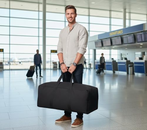Extra Large Canvas Duffle Bag for Travel Heavy Duty Military Duffel