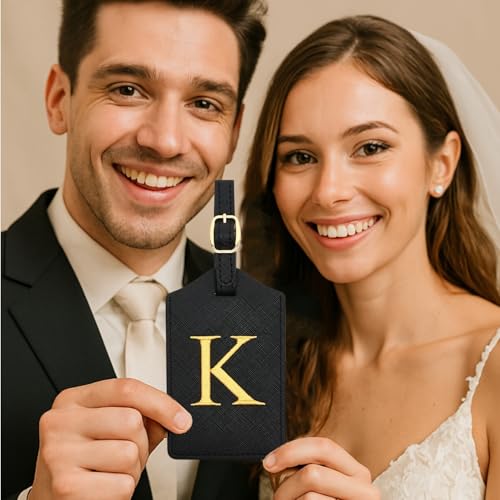 Luggage Tag PU Leather for Suitcase Baggage Handbag Travel Bag Label Suitcase Tag Label Tag w. Name Card & Privacy Cover