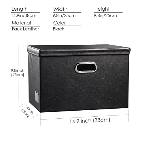 Collapsible Storage Bins with Lids [3 (3 Count)