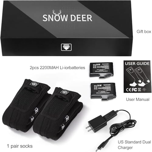 Upgraded Rechargeable Electric Heated Socks