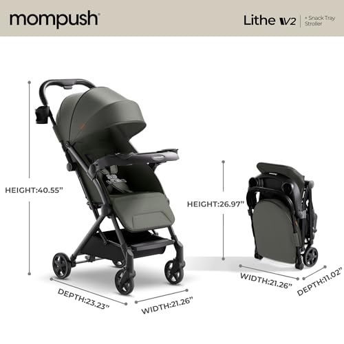 Lithe V2 Lightweight Travel Stroller Snack Tray Included