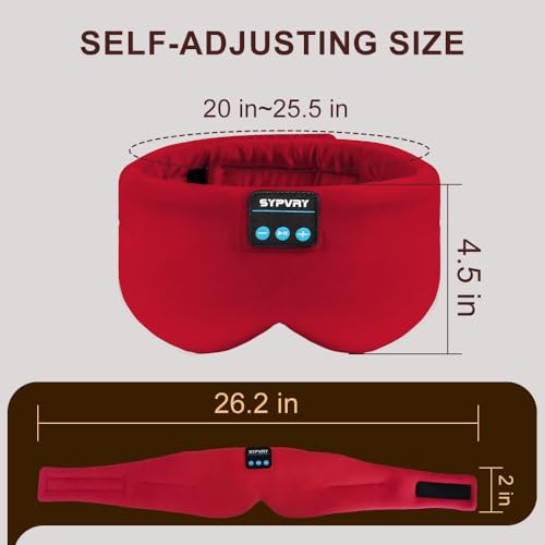 Sleep Mask Bluetooth 5.4 Headphones Soft Wireless Headband Eye Mask Blackout with Microphone
