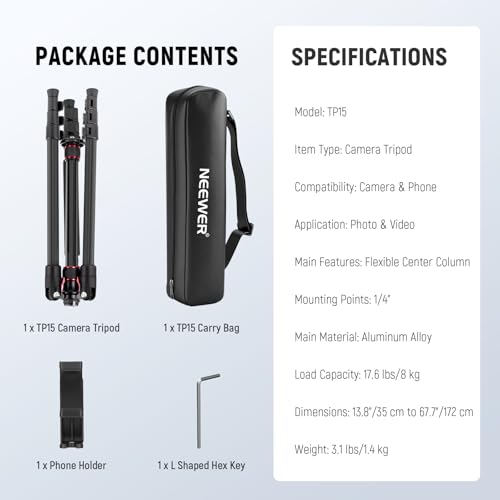 Basics TP15 Camera Tripod Monopod