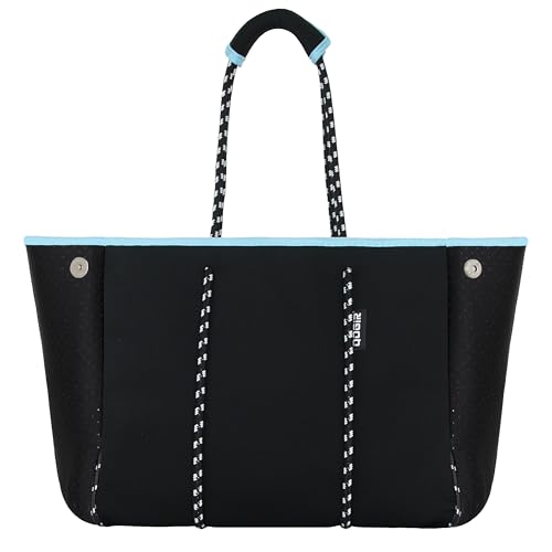Neoprene Multipurpose Beach Bag Tote with Inner Zipper Pocket