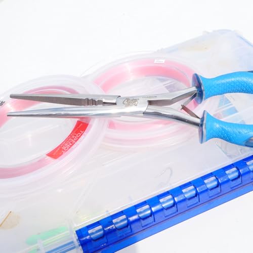 10.25" Titanium Bonded Stainless Steel Freshwater Long Needle Nose Pliers #18113 Durable Fishing Hooks Remover
