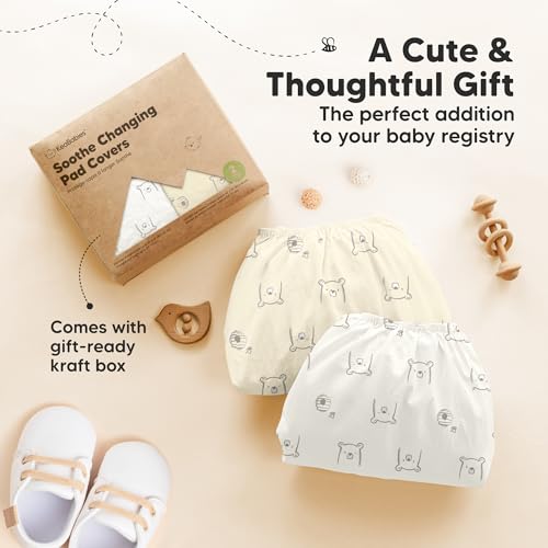 2 Pack Organic Changing Pad Covers for Girl (2 Count)