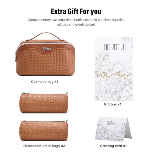 Travel Makeup Bag Cosmetic Bags for Women (3 Count)