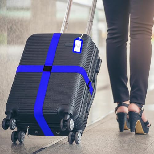 8 Pack Luggage Straps and Tags Set (8 Count)
