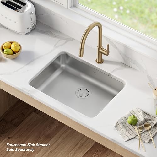 Dex 25 inch Undermount 16 Gauge Stainless Steel Single Bowl ADA Kitchen Sink