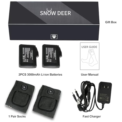 Upgraded Fast Charging Green Electric Heated Socks