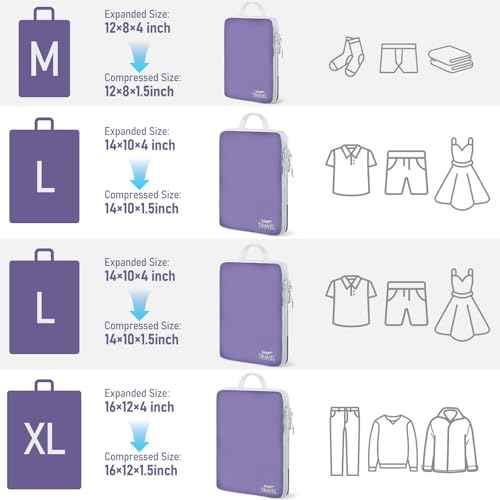 4 Set Compression Packing Cubes