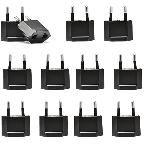 USA Canada to European Plug Adapter (12 Plug adapter)