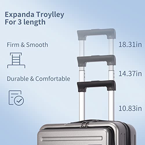 20 Inch Carry On Luggage with Front Pocket