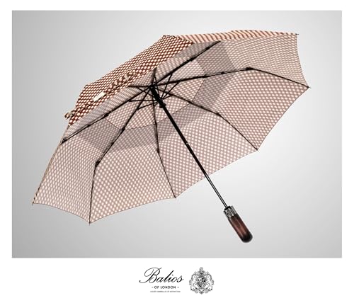 Folding Umbrella Real Wood Handle Kimono Burgundy