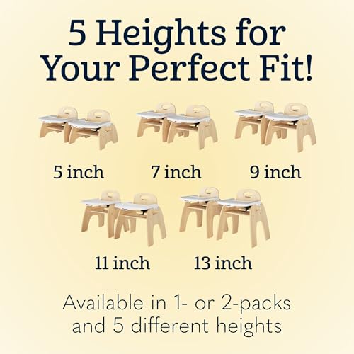 Easy Serve Low 11" Wood Feeding Chairs Highchairs (2 Count)