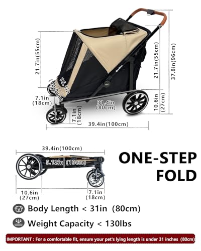 Dog Stroller for Large & Medium Dogs