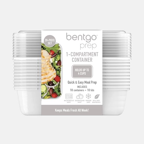Prep 1 Compartment Meal Prep Containers with Lids (20 Count)