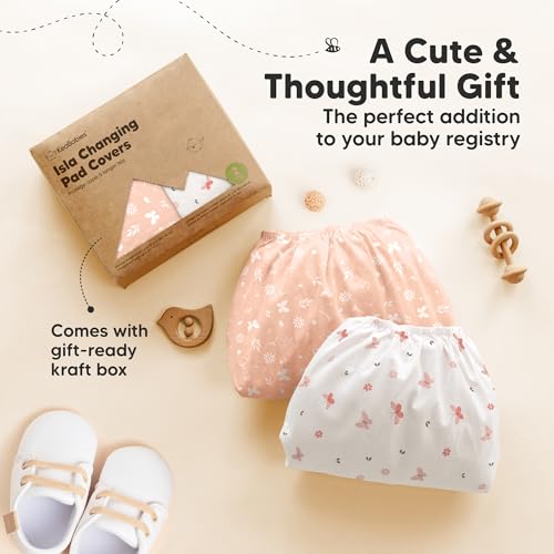 2 Pack Baby Changing Pad Cover for Girl (2 Count)