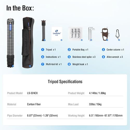 Carbon Fiber Lightweight Travel Tripod