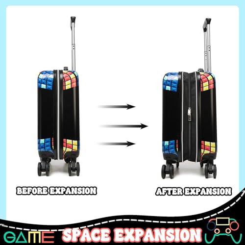 Kids Suitcase Set for Boys Hardside Luggage with Spinner Wheels 2 Piece 16inch Toddler Suitcase for Boys Travel Carry on Luggage Airline Approved (2 Count)